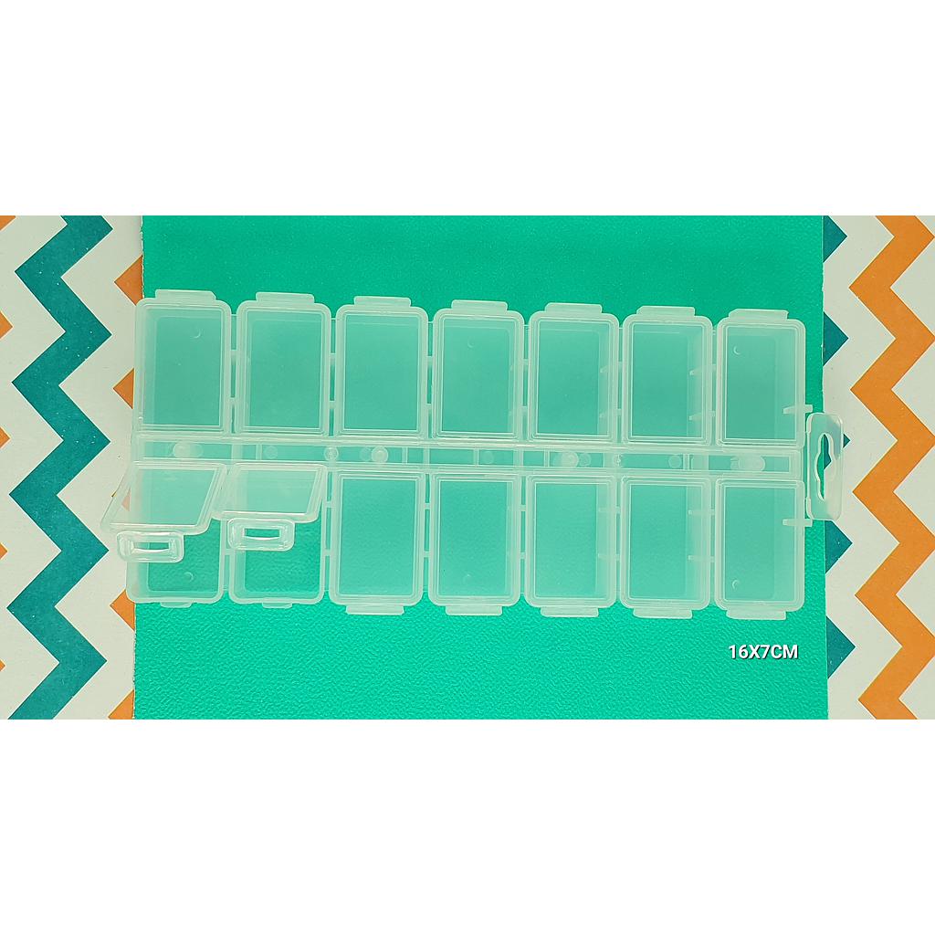 CAJA ORGANIZADORA 14 DEPOSITOS 16X7CM