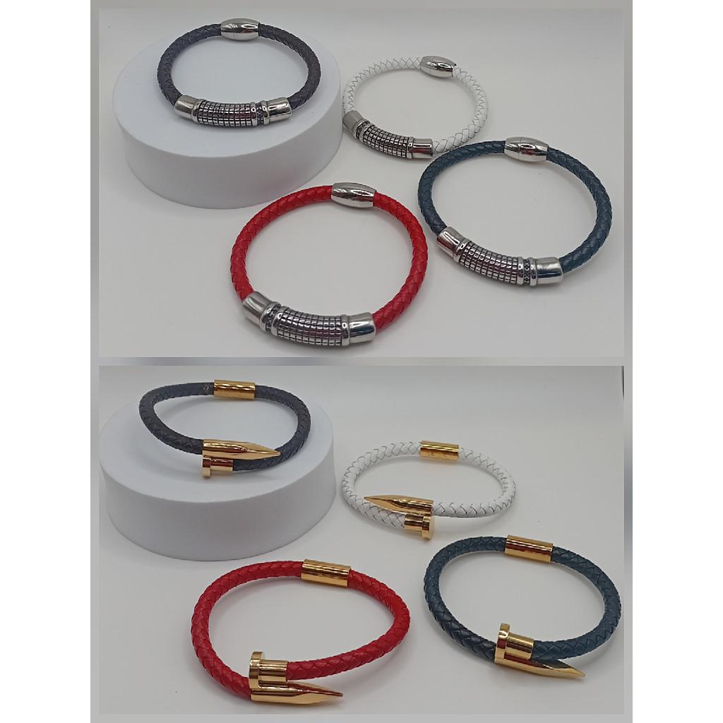 PULSERA TERMINADA PARA CABALLERO DE ACERO INOXIDABLE