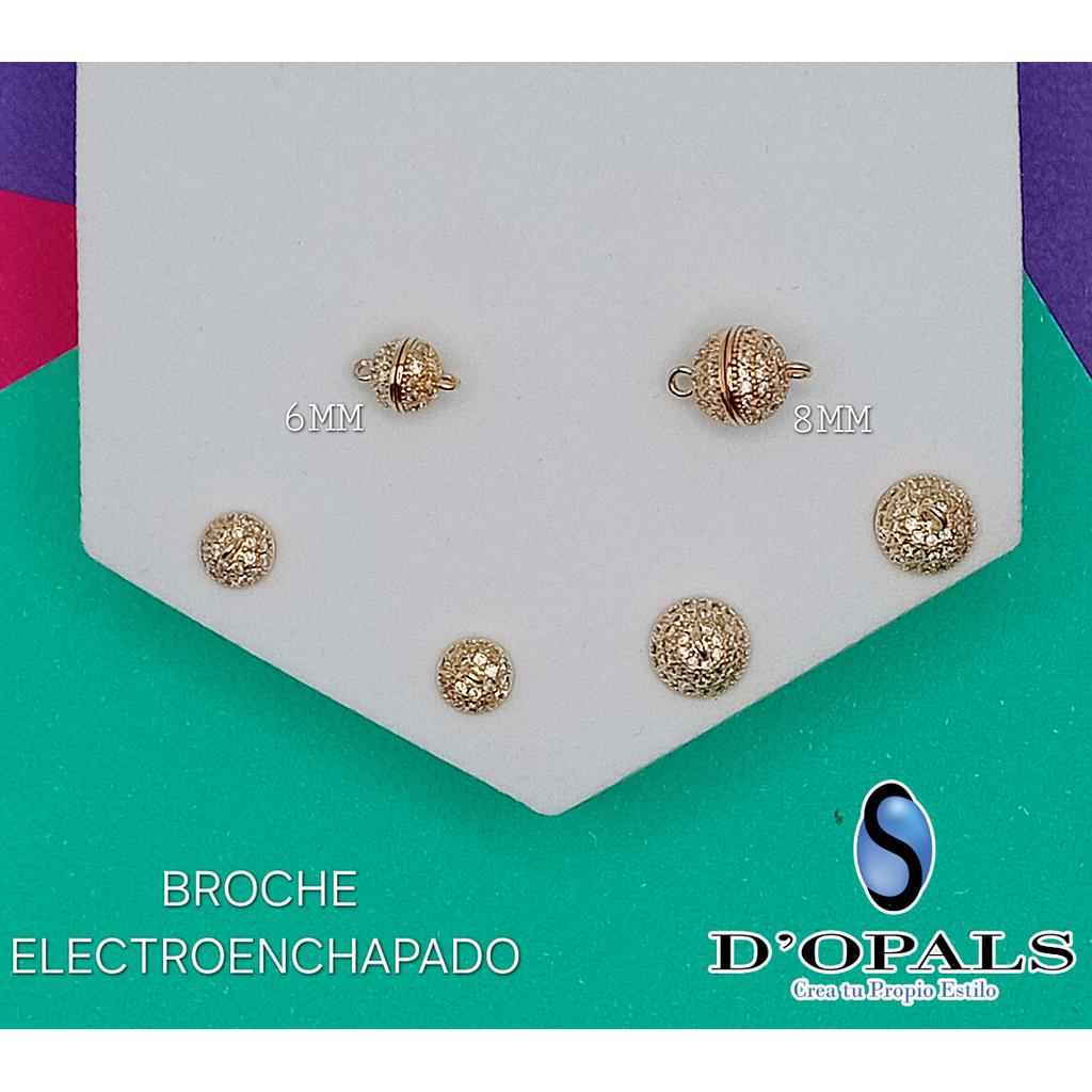 BROCHE DE IMAN ELECTROENCHAPADO 6MM