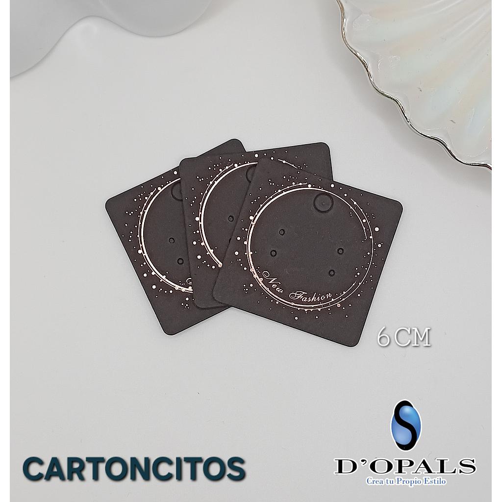 PAQUETE CARTON EXHIBIDOR PARA ARETES 100PCS