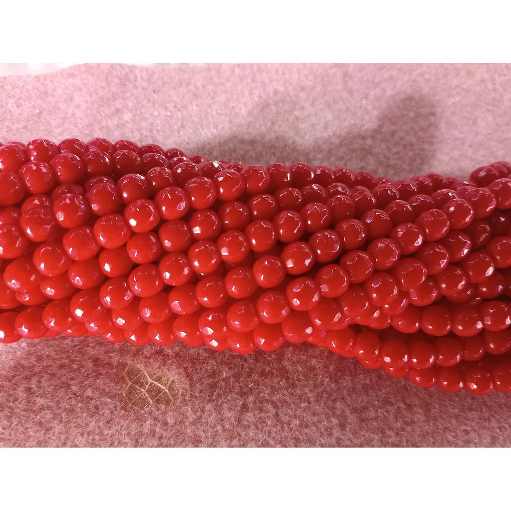 PIEDRA AGATA FACETADA ROJA 10MM